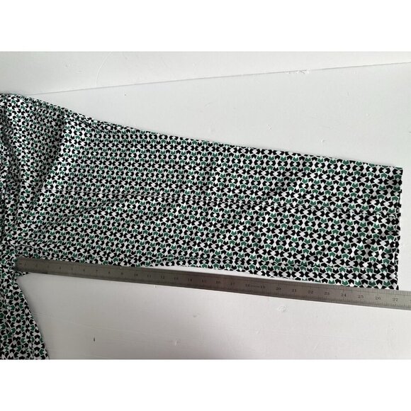 Worthington Green Black Geometric Jogger Pants L Mid-Rise Elastic Waist Grandma - Picture 8 of 12